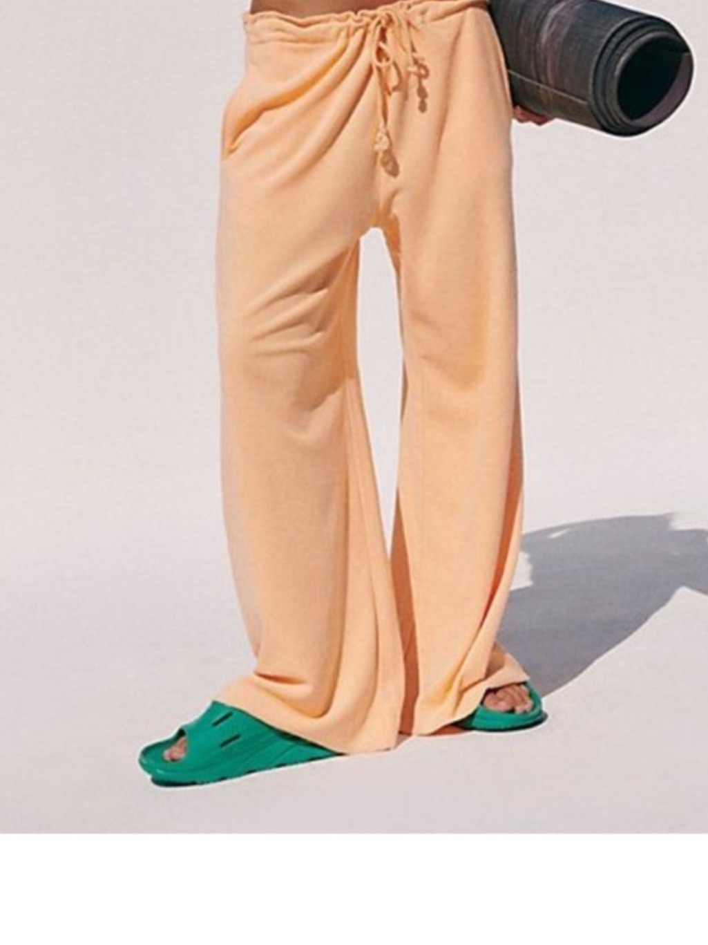 Free People Peach Towel Terry Pants